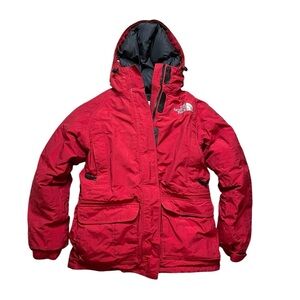 The North Face Red Down Insulated Water-Resistant Jacket Red Size Small